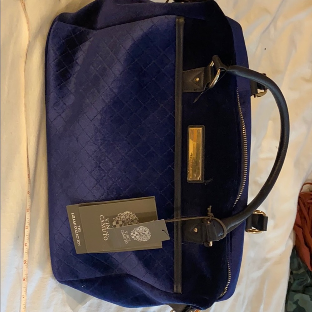 Vince Camuto travel tote / duffel rich blue